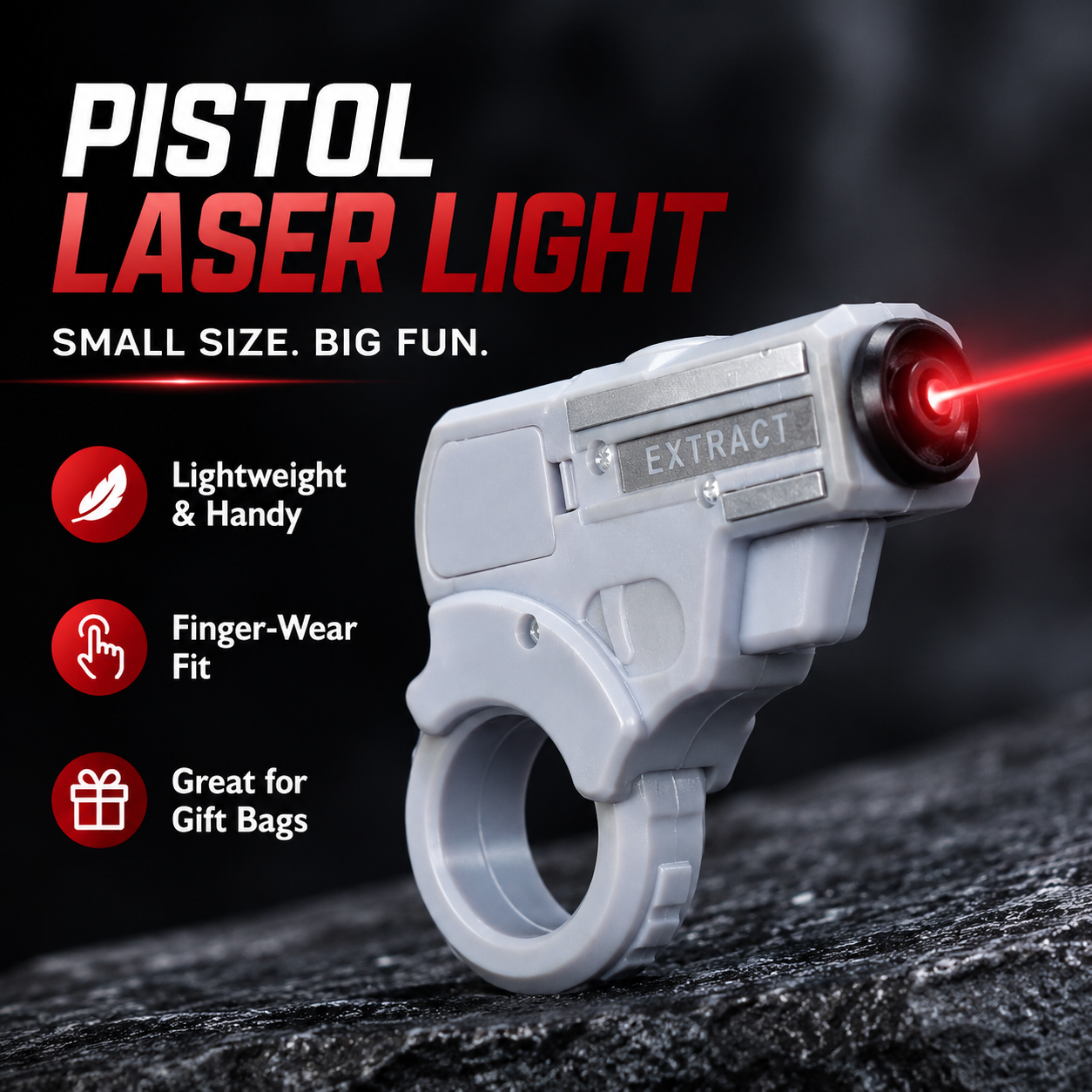 Mini Laser Light Toy – Pistol Shape Pocket Laser Pointer Keychain for Cat Play, Fun Light Effects & Kids Outdoor Toy - Image 5