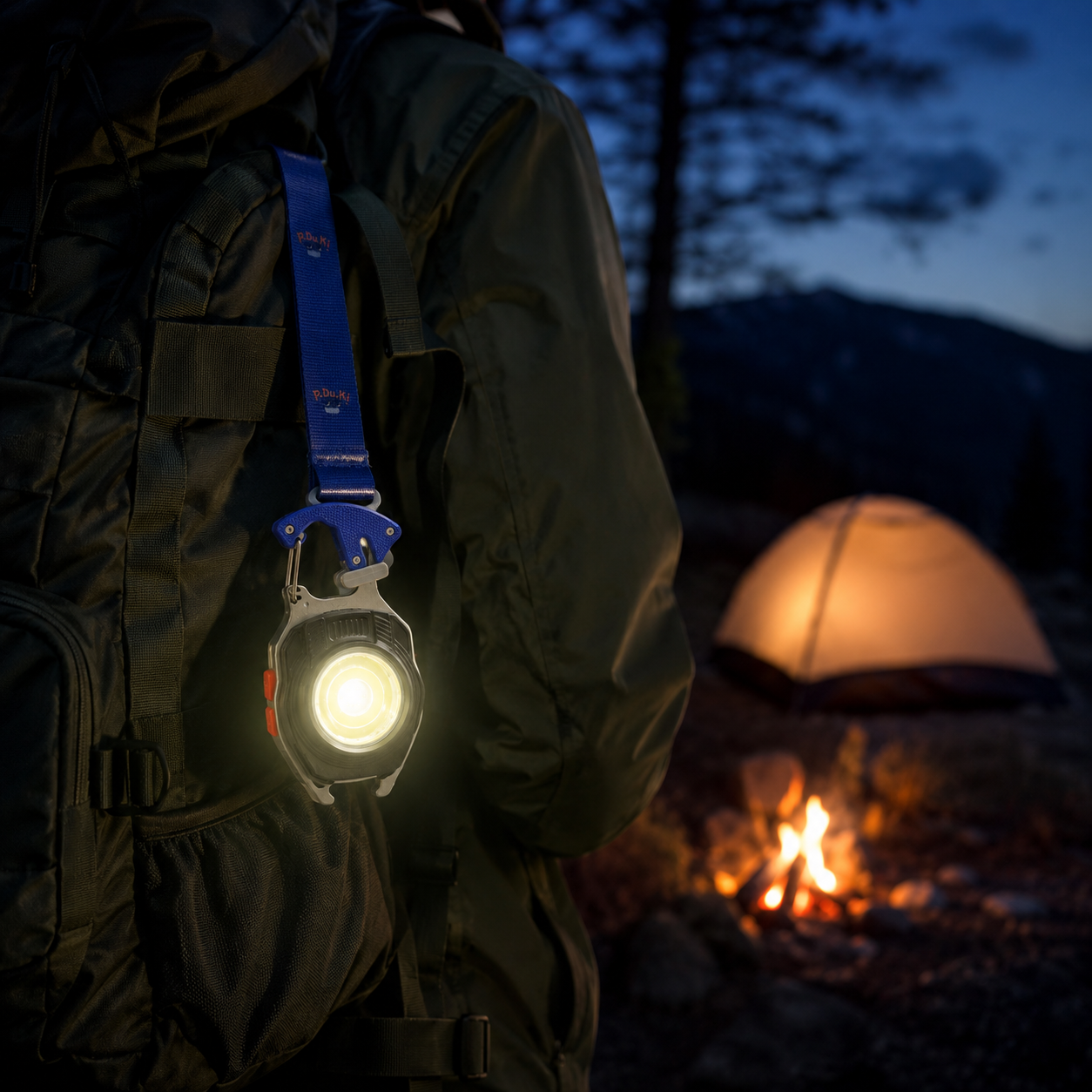 9 in 1 LED Rechargeable Keychain Light W5147 – Portable COB Torch with Whistle, Magnet, Lighter, Bottle Opener, Cutter, Screwdriver Set & Hanger – 5 Light Modes for Camping & Emergency Use - Image 7
