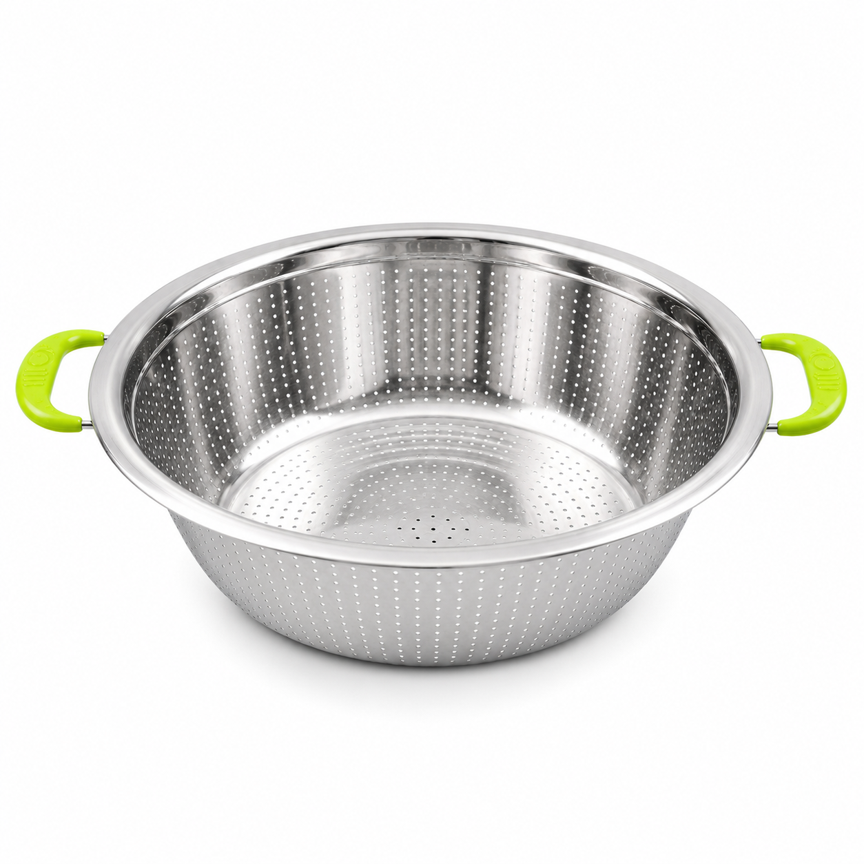 Large Stainless Steel Colander Strainer Bowl 38cm – Kitchen Vegetable, Rice, Pasta & Fruit Washing Basket with Handles - Image 3