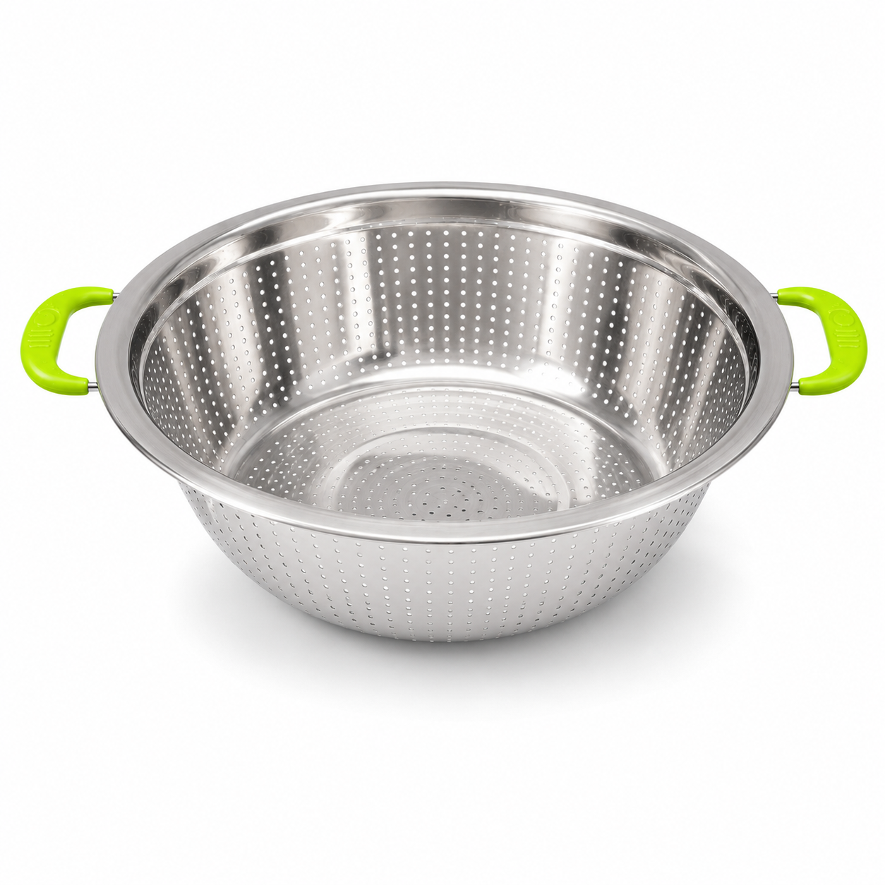 Large Stainless Steel Colander Strainer Bowl 38cm – Kitchen Vegetable, Rice, Pasta & Fruit Washing Basket with Handles
