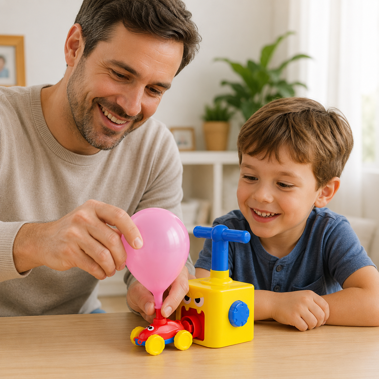 Balloon Powered Car Toy with Air Pump Launcher for Kids – No Battery Educational Science Experiment Toy – Balloon Car Racing Set - Image 8