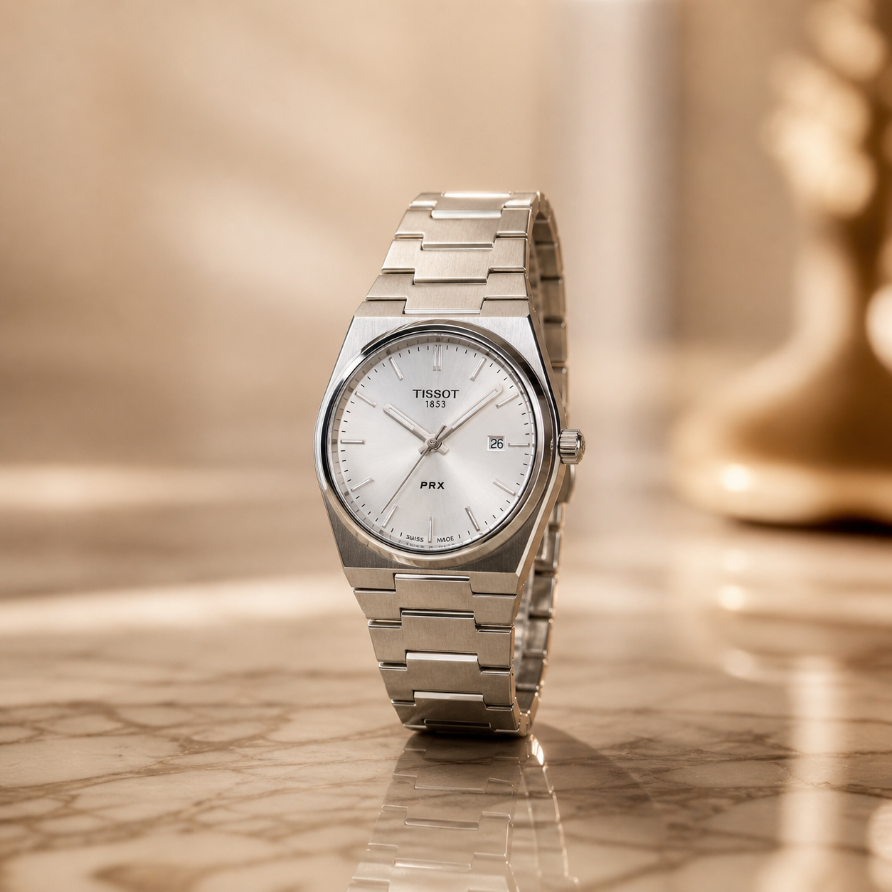 Men’s Stainless Steel Analog Wrist Watch – Silver Bracelet Watch with Date Display, Clean Dial & Elegant Everyday Style - Image 3