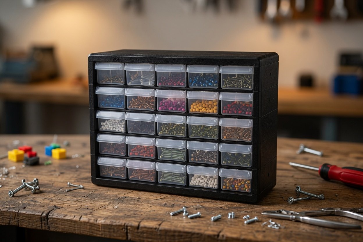 Volder Heavy-Duty 25-Drawer Multi-Purpose Parts Organizer Box for Tools, Screws, Crafts and Small Accessories - Image 5
