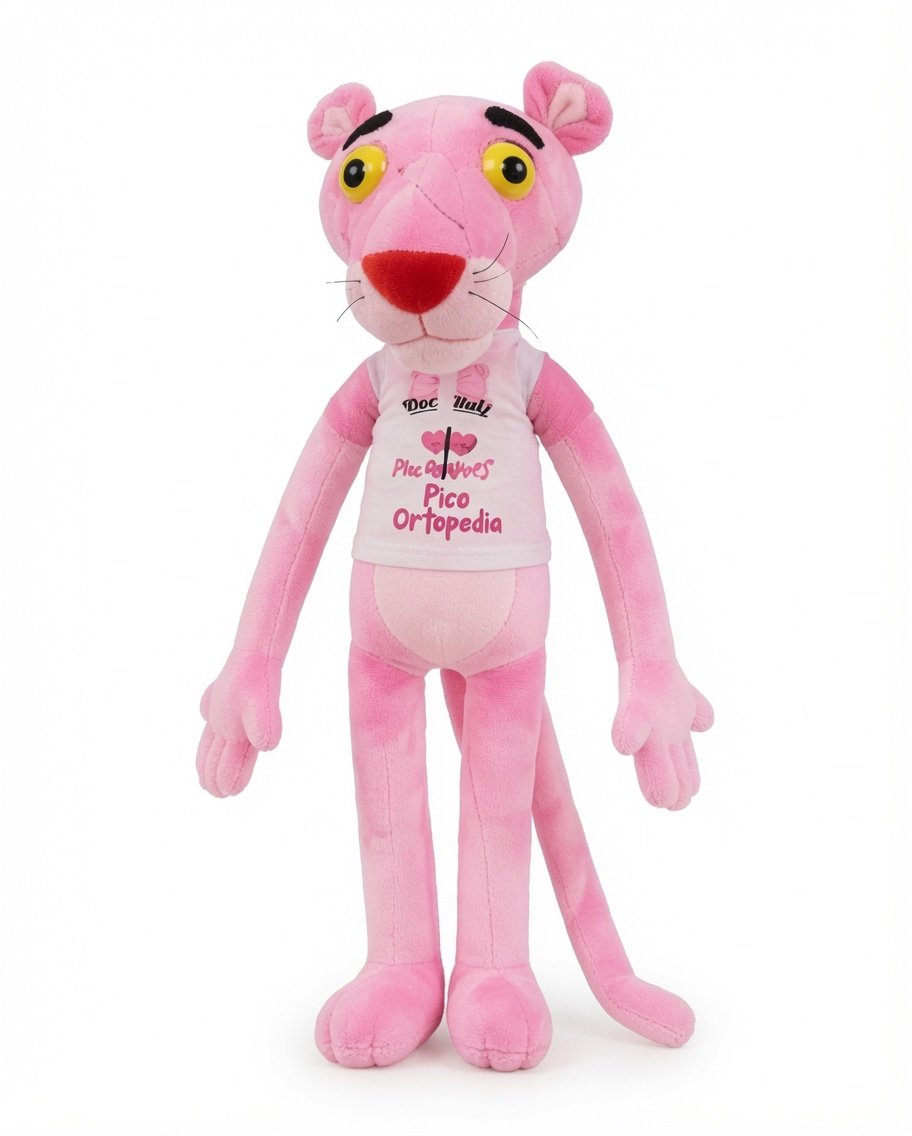 Pink Panther Style Plush Toy for Kids – Soft Stuffed Cartoon Animal Doll – Long Legs Cuddly Pink Panther Teddy Gift for Boys & Girls
