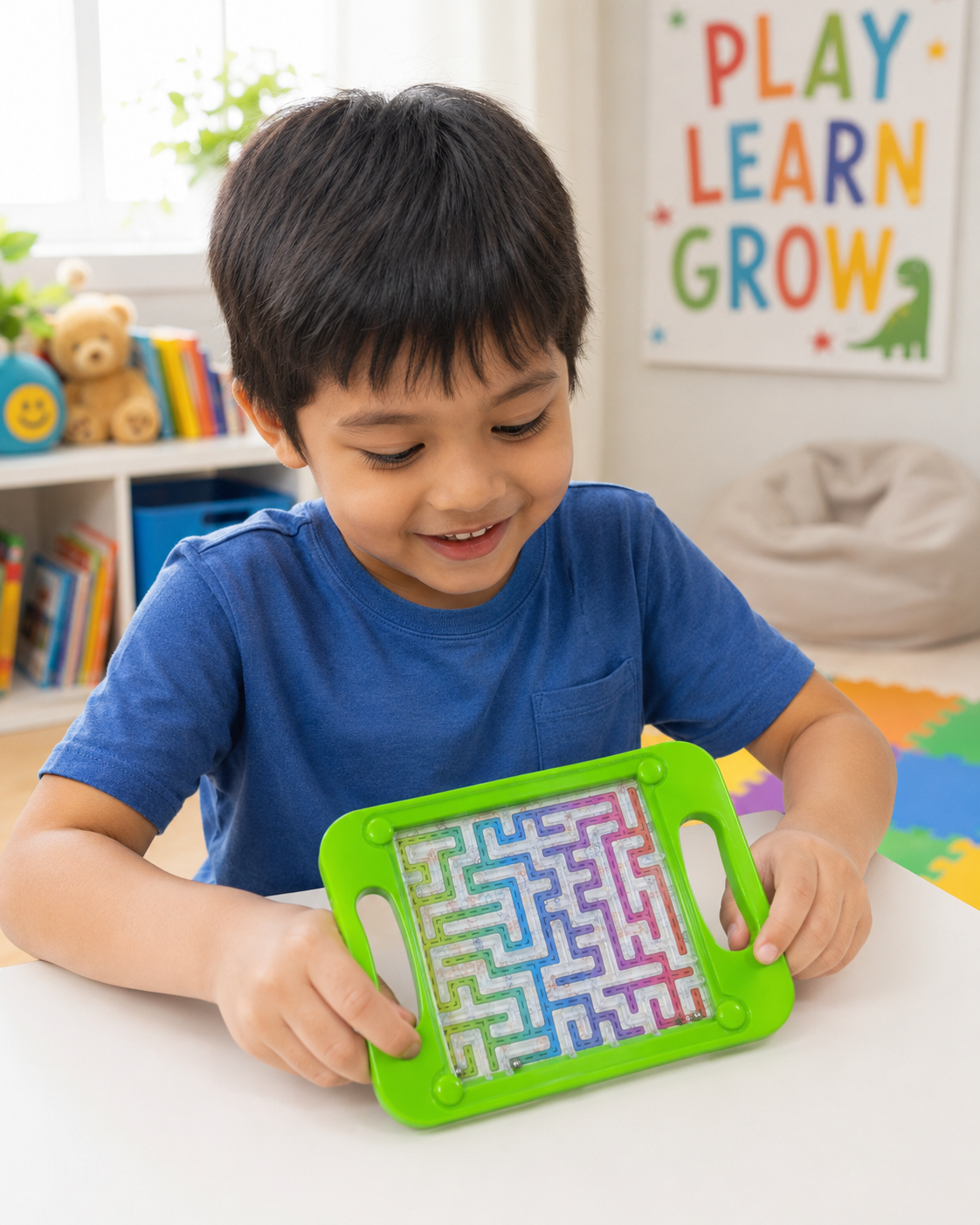 Kids Maze Puzzle Toy – Handheld Balance Ball Maze Game with Handles – Educational Brain Teaser Puzzle Board for Children, Travel & Indoor Play - Image 5