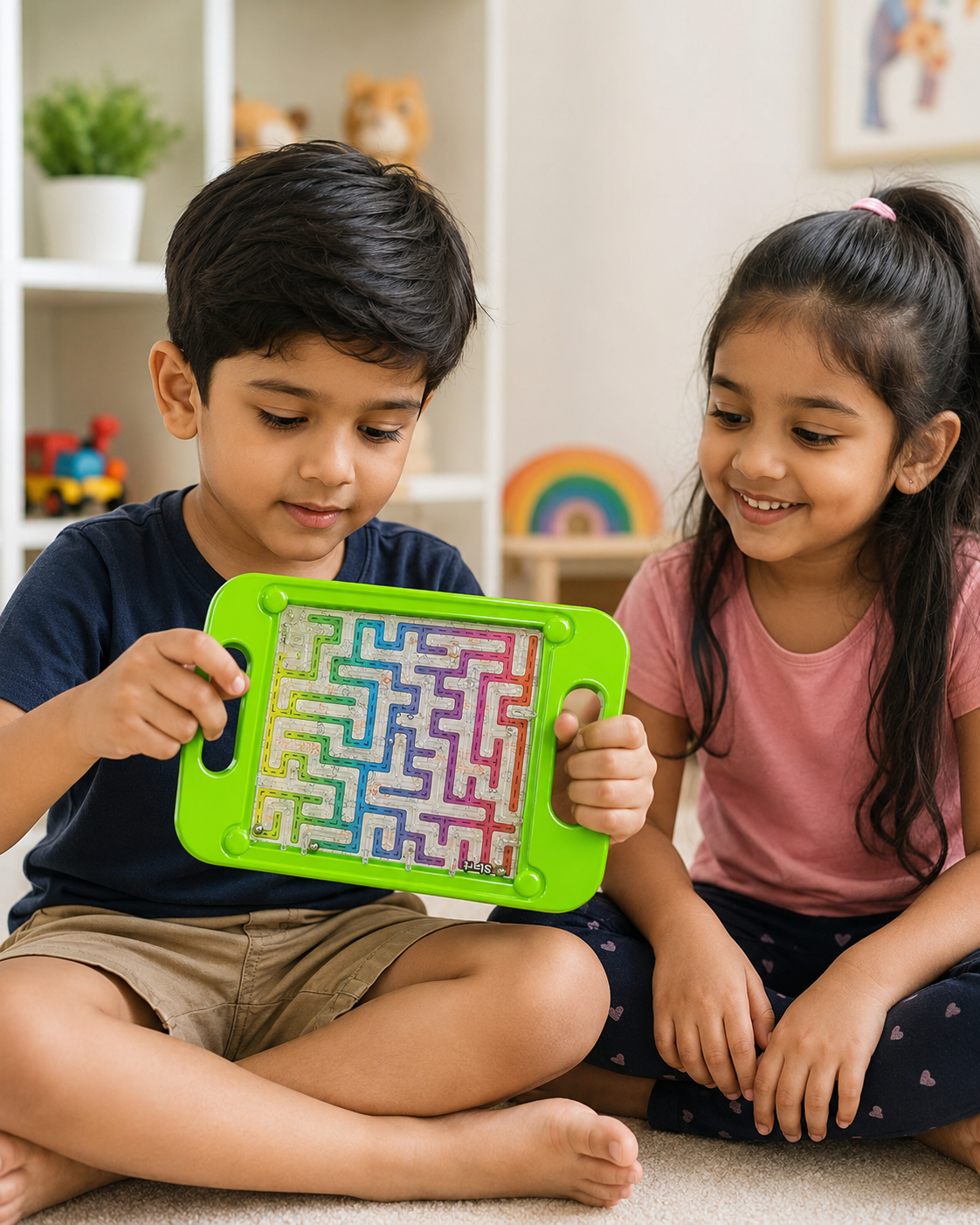 Kids Maze Puzzle Toy – Handheld Balance Ball Maze Game with Handles – Educational Brain Teaser Puzzle Board for Children, Travel & Indoor Play - Image 3