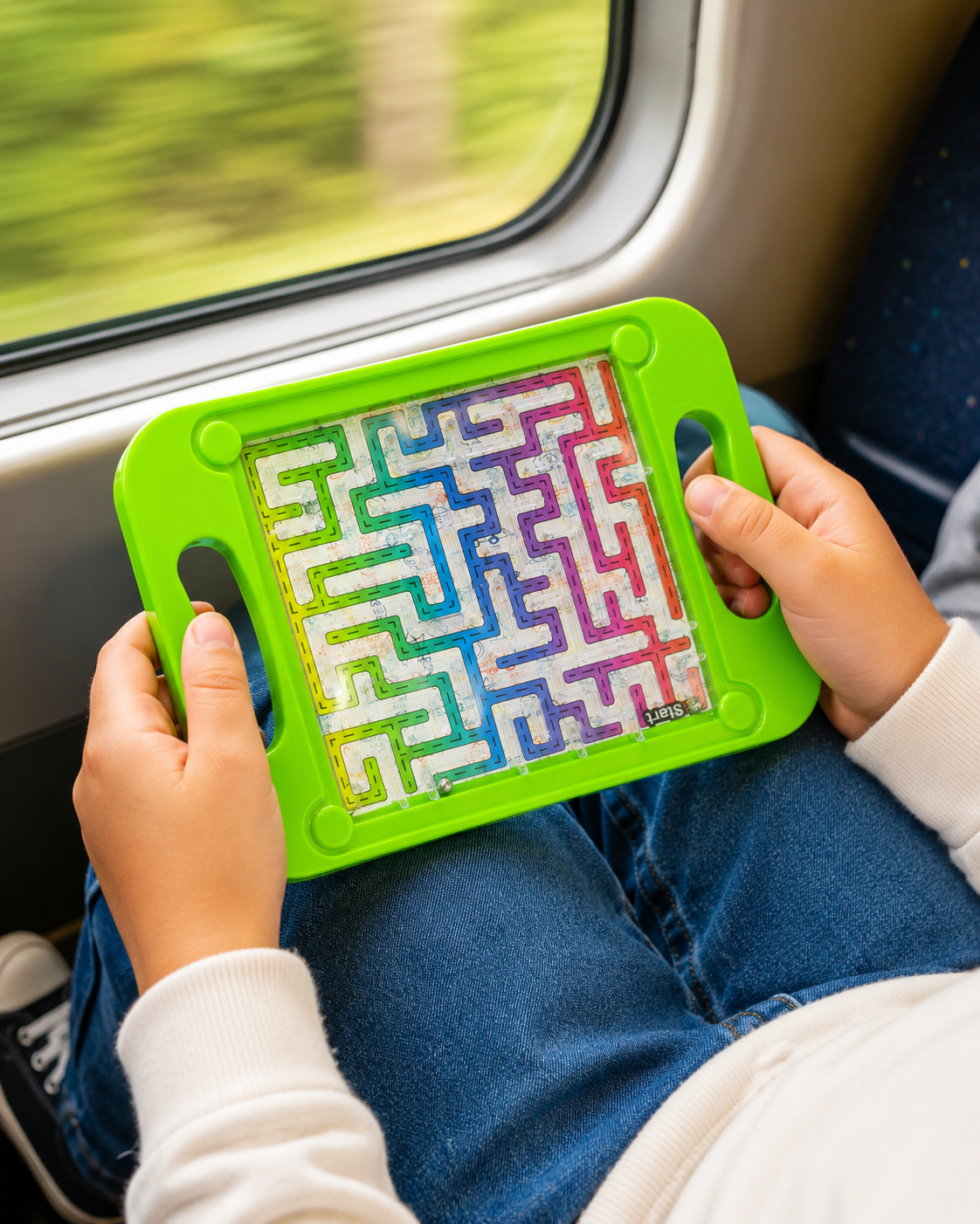 Kids Maze Puzzle Toy – Handheld Balance Ball Maze Game with Handles – Educational Brain Teaser Puzzle Board for Children, Travel & Indoor Play - Image 7
