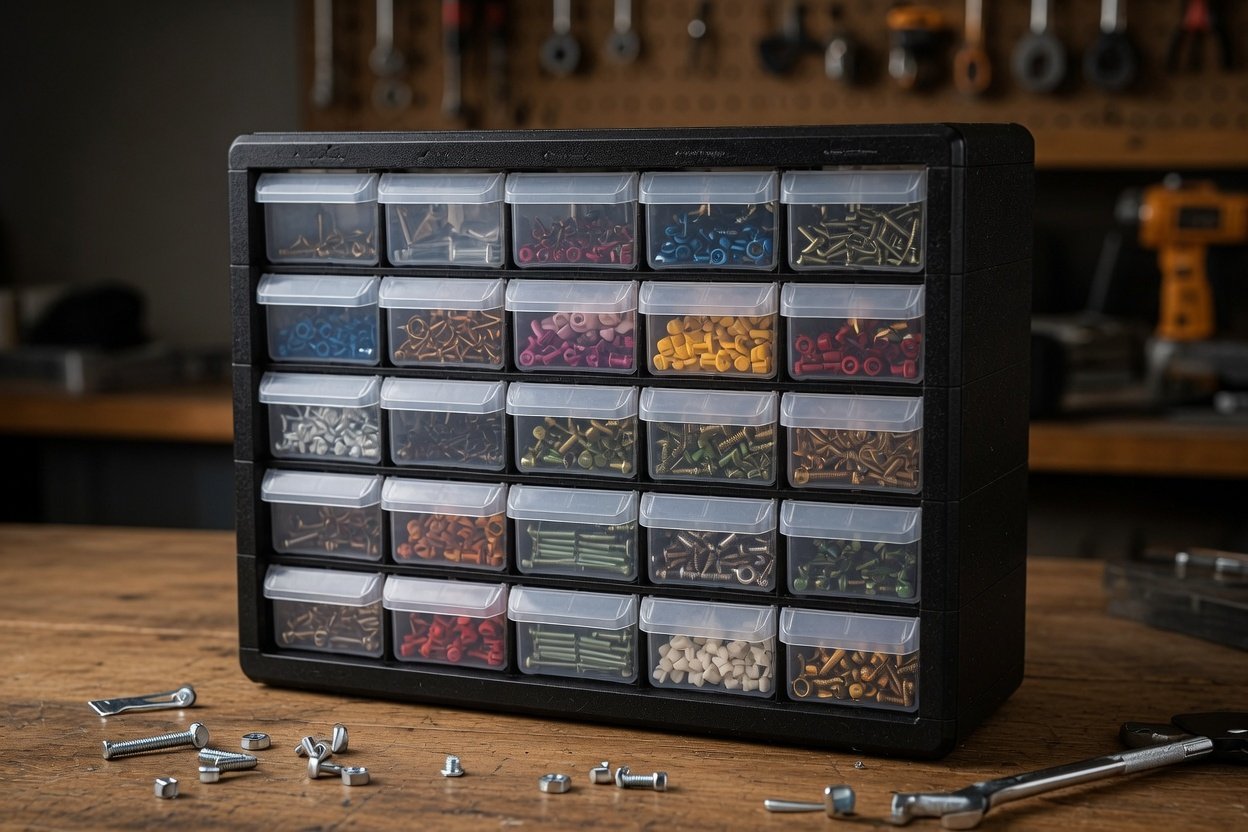 Volder Heavy-Duty 25-Drawer Multi-Purpose Parts Organizer Box for Tools, Screws, Crafts and Small Accessories - Image 10
