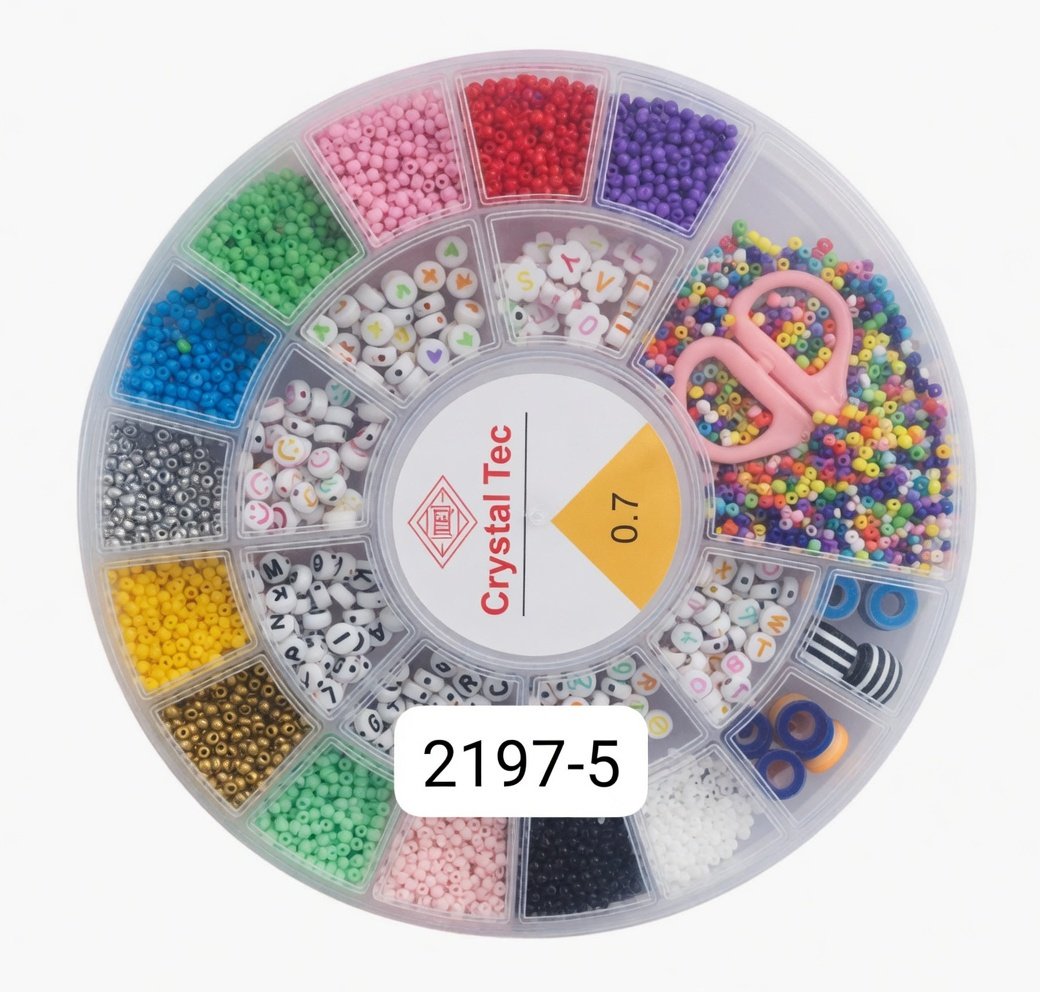 DIY Beads Jewelry Making Kit for Kids | Bracelet Necklace Making Set with Colorful Beads, Charms, Thread & Storage Box | Girls Craft Toy Ages 3+ - Image 6