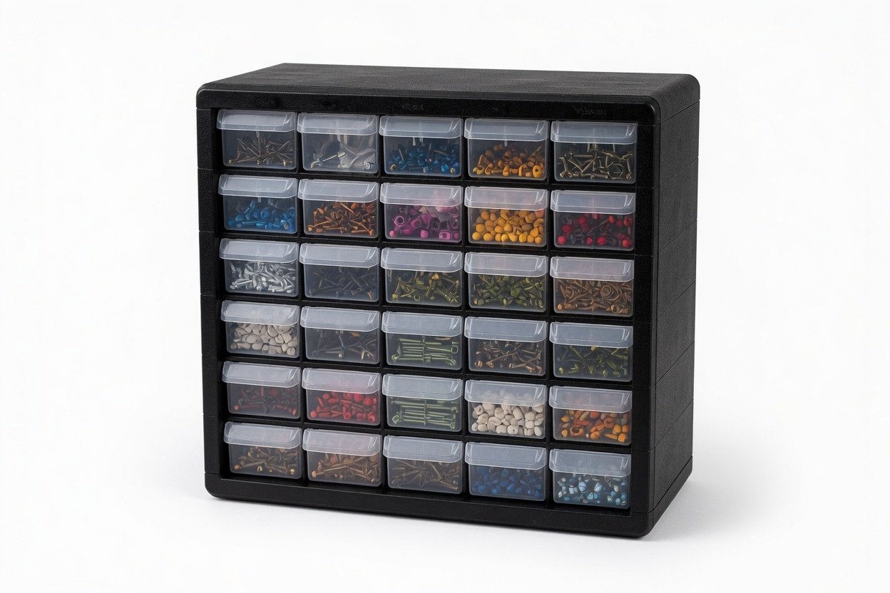 Volder Heavy-Duty 25-Drawer Multi-Purpose Parts Organizer Box for Tools, Screws, Crafts and Small Accessories