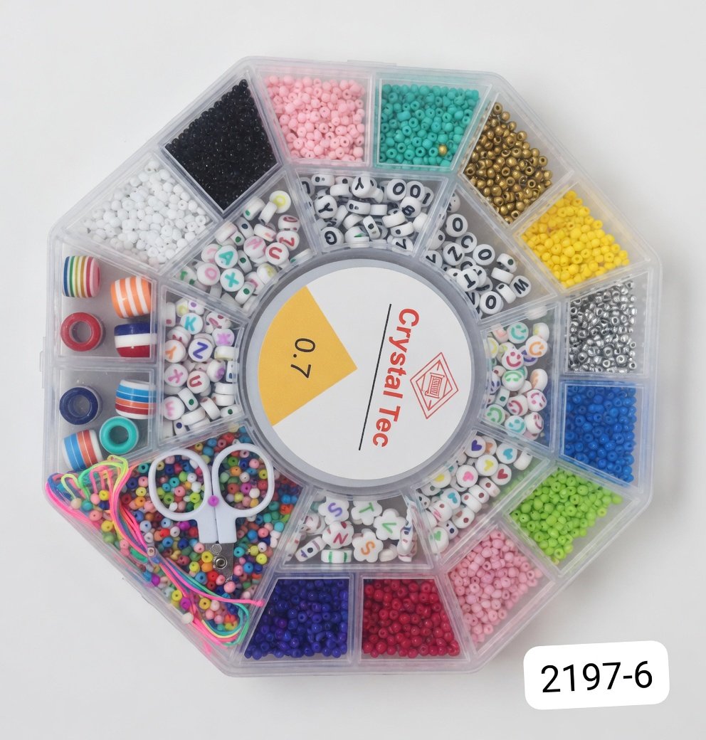 DIY Beads Jewelry Making Kit for Kids | Bracelet Necklace Making Set with Colorful Beads, Charms, Thread & Storage Box | Girls Craft Toy Ages 3+ - Image 8